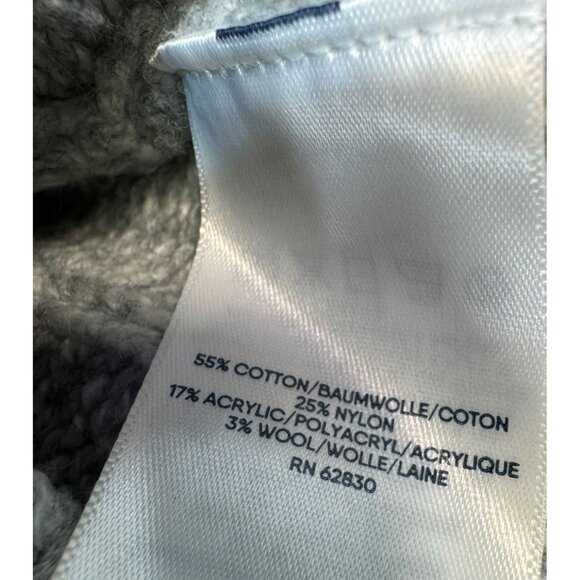 Lands End Womens Cable Knit  Sweater M/P Gray Wool Blend Fisherman Look - Picture 8 of 13